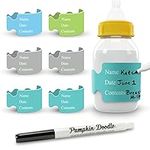 Pumpkin Doodle The Original Write and Reuse Baby Bottle Labels for Daycare