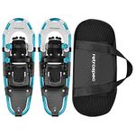 Retrospec Drifter Snowshoe for Men & Women - Aluminum Frames & a Double-Rachet Binding System - Lightweight All Terrain Snow Shoes with Heel Lifters & Pivot System - 30" Ice Cap