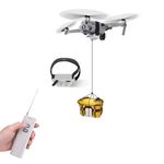 Universal Drone Payload Delivery System with Remote Release - Airdrop Mechanism & Multi-Purpose Clip for Wedding Rings, Fishing Bait, Fits DJI Mini 3 Pro/Mavic 3 Pro/Mini 4 Pro/Air 3/Avata & More