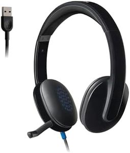 Logitech H540 Stereo Wired Headphones On Ear Headphones With Mic With Noise-Cancelling Usb, On Ear Controls, Mute Indicator Light, Pc/Mac/Laptop - (Black)