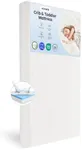 KEAWIS Memory Foam Crib & Toddler Mattress: Dual-Sided Soft Cribs mattresses for Waterproof - 52" x 27.6" x 5" - Breathable - Bamboo Toddler Bed Mattress Fits Baby and Kids