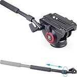 H80 Video Fluid Head Hydraulic Damping for DSLR Tripod Monopod Bird Watching 2 Sections Handle Panoramic Head 360