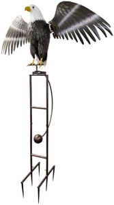 Esschert Staked Metal Giant Bald Eagle Rocker, 89'' H (ZYCT822)