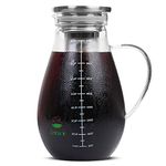 BTaT- Cold Brew Coffee Maker, Iced Coffee Maker, 2 Liter (2 Quart, 64 oz), Iced Tea Maker, Cold Brew Maker, Tea Pitcher, Coffee Accessories, Iced Tea Pitcher, Cold Brew System, Cold Brew Pitcher