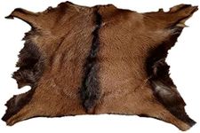 Real Antelope Goat Hide Fur Skin Pelt Fur Sheepskin Leather Fur Skin Clothing Accessories 1pcs (Approx 16"X20")