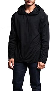 VICTORIOUS Long Length Fishtail Cloak Pullover Hoodie JK700 - Black - X-Large - J1A