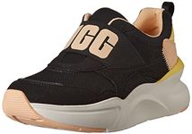 UGG Women's LA Flex Sneaker, Black/Peach Fuzz, 4 UK