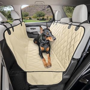4Knines Dog Seat Cover with Hammock for Full Size Trucks and Large SUVs - Tan Extra Large - USA Based Company