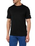 Calvin Klein Jeans Men's Badge Regular TEE J30J323484 S/S Knit Tops, Black (Ck Black), L