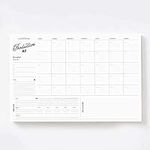 Bliss Collections Monthly Planner with 18 Undated 12 x 18 Tear-Off Sheets - Productive AF Motivational Calendar, Organizer, Scheduler and Tracker for Organizing Goals, Tasks, Notes, to Do Lists