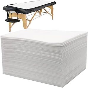 Luriseminger Lot de 100 Draps Jetables, Draps de Lit Jetables Tissu Non-tissé Draps de Massage pour Massage, SPA, Tatouage, Lit, Hôpital, Voyager - 80 x180cm (blanc)