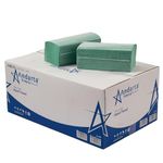 Andarta - 1Ply Green V-Fold Hand Towels - Bulk Box of 5000 (20 Inner Packs of 250 Towels) - Soft, Strong and Highly Absorbent - Controlled Dispensing - Disposable Hand Towels