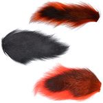 The Fly Fishing Place Fly Tying Materials - Pro Grade Medium Bucktails Master Pack - 4 Colors - Natural White Black Red Orange Tube Fly Streamer Deer Tail Hair