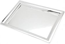 Godinger Stainless Steel Rectangular Tray, Multipurpose use for Vanity, Serving 11 x 16