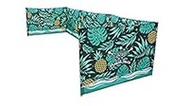 BEACH FENCE Premium 20 ft Beach Windscreen, Privacy Screen, Wind Blocker - Pineapple Oasis, Free Rubber Mallet and Carry Bag Included