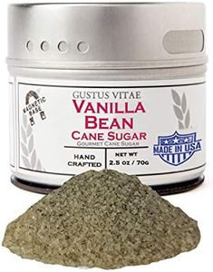 Gustus Vitae - Vanilla Bean Cane Sugar - Artisanal Infused Sugar - 1:1 Replacement For Plain Sugar - Gourmet Sweetener - All Natural - Small Batch - Magnetic Tin