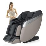 Lixo LI5222 Full Body Massage Chair | 4D Mechanism | SL-Track | 20 Auto Programs | Three Zero Gravity | Ambient LED Lighting | Voice Control|Dual Heating|Full Body Airbags|Foot Rollers - Grey & Black