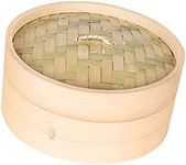 Baoblaze Natural Bamboo Steamer Basket Dim Sum Bamboo Steamers, Great for Asian Cooking, Dumplings, Vegetables, Fish, 3, 15cm