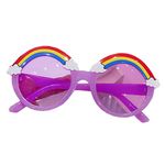 BabyMoon Kids Unicorn Shaped Summer Sunglasses Goggles (2-6 Years) -Purple, Non-Polarized