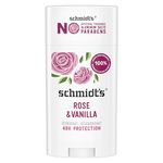 Schmidt's Rose & Vanilla 48h Aluminum-Free Deodorant with 100% Natural Origin Ingredients 75 g