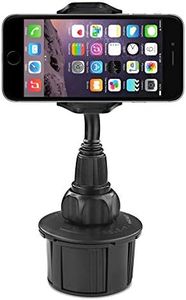 Macally Adjustable Automobile Cup Holder Phone Mount for iPhone Xs XS Max XR X 8 8+ 7 7 Plus 6s Plus 6s SE Samsung Galaxy S10 S10E S9 S9+ S8 S7 Edge S6 Note 5, Xperia, iPod, Smartphone, GPS (MCUPMP)