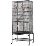 Yaheetech Large African Grey Parrot Bird Cage for Budgies/Conures/Parakeets with Detachable Stand