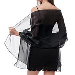 Ladiery Silky Organza Shawls and Wraps for Evening Dresses Women Sheer Shimmer Bridesmaid Formal Party Wedding Shawl