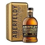 Aberfeldy 12 Year Old Highland Scotch Single Malt Whisky with Gold Gift Tin, Aged in Oak Casks, Notes of Honey, Fruit, Spices, Vanilla & Hint of Smoke, 40% ABV, 70cl / 700ml