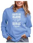 Tstars Horse Gifts for Women Teen Girls Equestrian Horses Sayings Funny Hoodies Medium California Blue