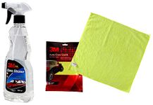 3M IA260166342 Auto Specialty Glass Cleaner (500 ml) & 3M Car Care Microfibre Cloth