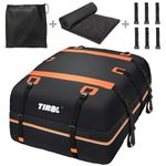 TIROL Roof Bag Car Soft Box 20 Cubic Feet Waterproof with Reflective Strip Rooftop Carrier for Car Without Roof Racks