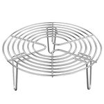 Kitchen Round Air Fryer Accessories Instants Pot High Trivet Cooling Racks For Baking, Dumpling Steamer Pressure Cooker Rack(20x7cm)