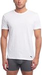 PUMA Men's 3 Pack Crew Neck T-Shirts, White, Small