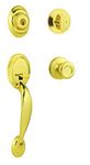 Kwikset Dakota Single Cylinder Handleset w/Tylo Knob Featuring SmartKey in Polished Brass