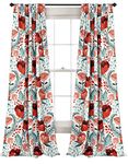 Lush Decor Poppy Garden Curtains Room Darkening Window Panel Set for Living, Dining, Bedroom, 84 in L Pair, Multi