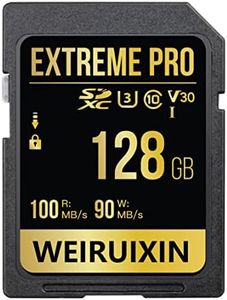 128GB SD Card 4K Ultra-HD Video Premium High Speed Memory Card SDXC Up to 100MB/s, Shockproof, Waterproof, Temperature Proof and Protected from x-Rays