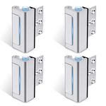 Steinwhale Home Security Door Reinforcement Lock 4Pack, Childproof Safety Door Lock Latch Inside Stopper, Add High Security to Prevent Home Unauthorized Entry, Aluminum Construction Finish