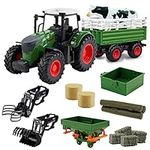Peagprav Farm Toys Tractor with Tra