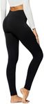 Conceited Warm Fleece Lined Leggings - Ultrasoft Premium - High Waisted Slimming - 10 Colors XL (12-20) Black