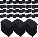 Lounsweer 72 Pcs Sweatbands Bulk for Summer Camp Teams, Sports Fans, Athletic Activities - Wristbands for Field Day, Gym Party Favors (Black)