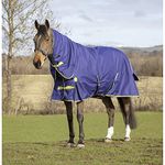 Asker 200g Combo Neck Pony/Horse Turnout Rug - Navy Blue (5ft0)