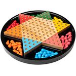 Legacy Deluxe Chinese Checkers, Classic Original Game Set Includes Solid Wood Board with Storage, for Kids and Adults Ages 8 and up