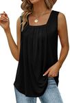 Tank Top for Curvy Women 2025 Plus Size Modlily Tops Country Concert Outfits Black 4X