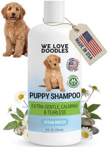 Puppy Shampoo & Conditioner | Made in USA | Organic Ingredients | Tear Free | Best Shampoo for Puppies | Sensitive & Itchy Skin Wash | Oatmeal Bathing | Tearless, Ocean Breeze, 8oz [We Love Doodles]