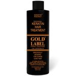 Gold Label Professional Brazilian Keratin Hair Treatment Blowout Super Strong Formula Specifically Designed for Coarse, Curly, Black, African, Dominican, and Brazilian Hair Types 240ml