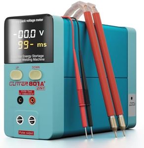 GLITTER Spot Welder & Voltage Tester, 11600W 1800A Battery Spot Welder, Measure 0-199V Battery Voltage, 99 Gears Capacitor Spot Welder for Lithium Batteries, Battery Welder for 18650 DIY Kit, 801A+