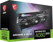 MSI GeForce RTX 4080 SUPER 16GB GAMING X SLIM Graphics Card - RTX 4080 SUPER GPU, 16GB GDDR6X (23Gbps/256-bit), PCIe 4.0 - TRI FROZR 3 (3 x TORX Fan 5.0), Dual BIOS - HDMI 2.1a, DisplayPort 1.4a