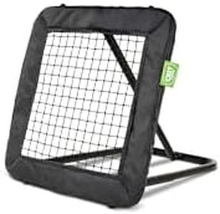 EXIT Toys Filet de Rebond Multisport Kickback M - 84x84cm - Entrainement Football, Volleyball, Basketball, Handball et Hockey - Réglable dans 10+ Positions - Facile à Déplacer - Noir