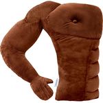 Deluxe Comfort BFPB-MUS-BRWMA Brown Boyfriend Muscle Man Arm Pillow