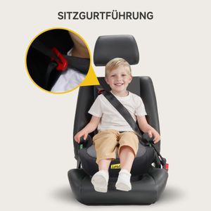 Jovikids ISOFIX Car Booster Seat, i-Size R129, 125-150cm, Black